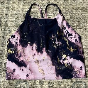 Purple marble sports bra